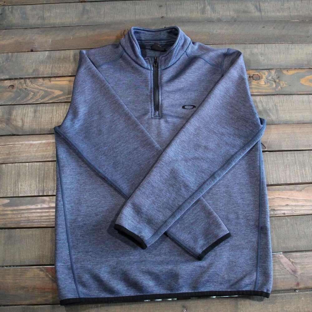 Oakley Men's Blue Heathered 1/4 Zip Pullover